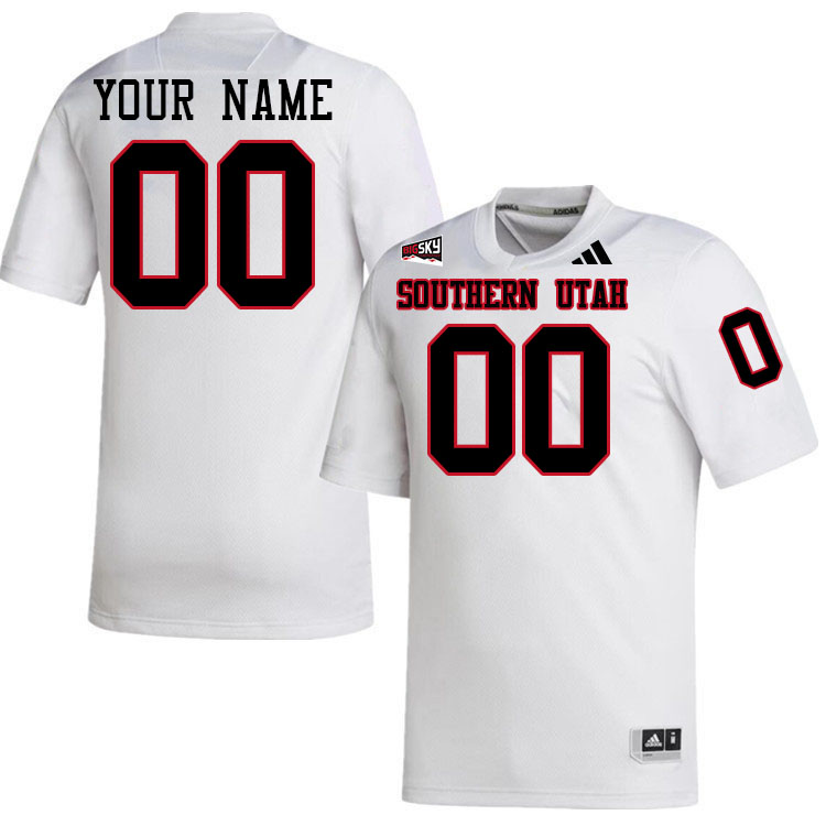 Custom Southern Utah Thunderbirds Name And Number College Football Jerseys Stitched-White